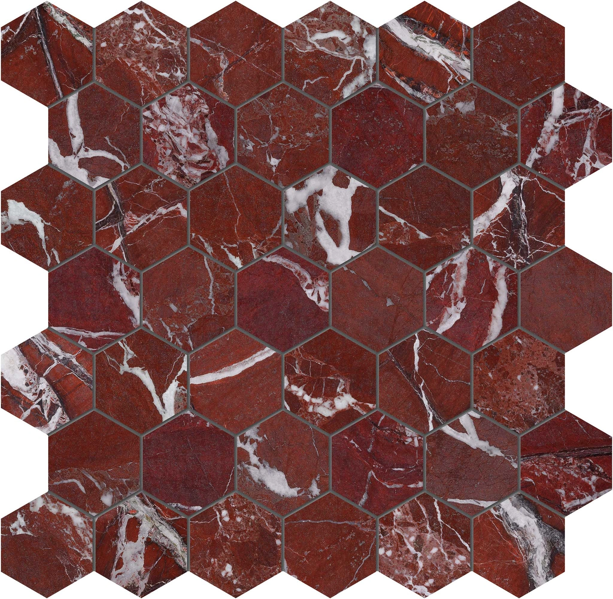 Tuscano Rosso 2 Hexagon Mosaic