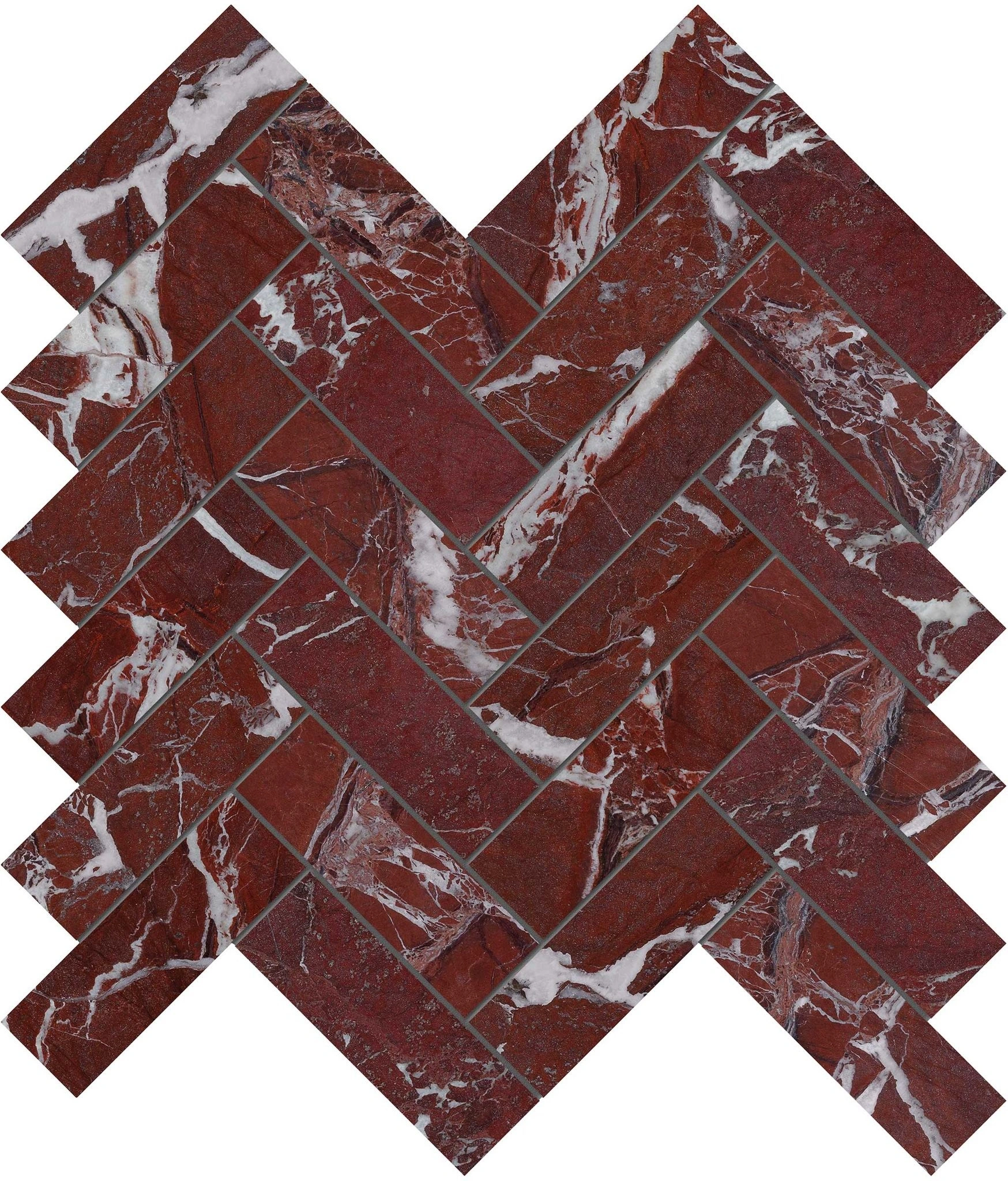 Tuscano Rosso 1.25×4 Herringbone Mosaic
