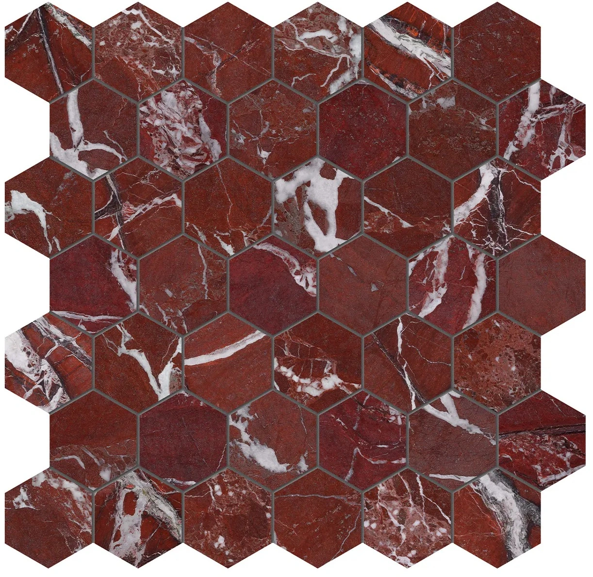 Tuscano Rosso Hexagon Mosaic