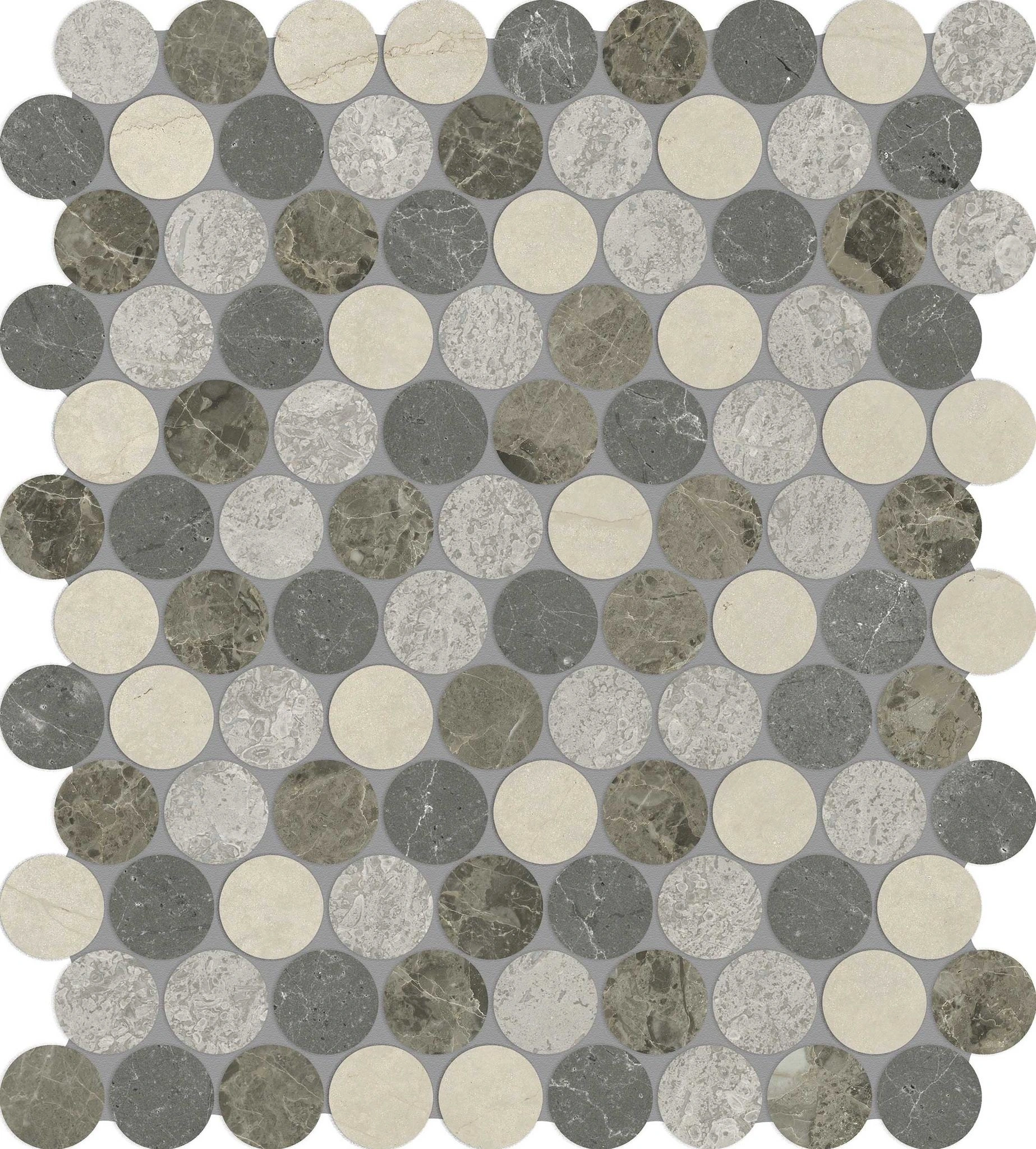 Utopio 1.25 Penny Round Terra Mosaic