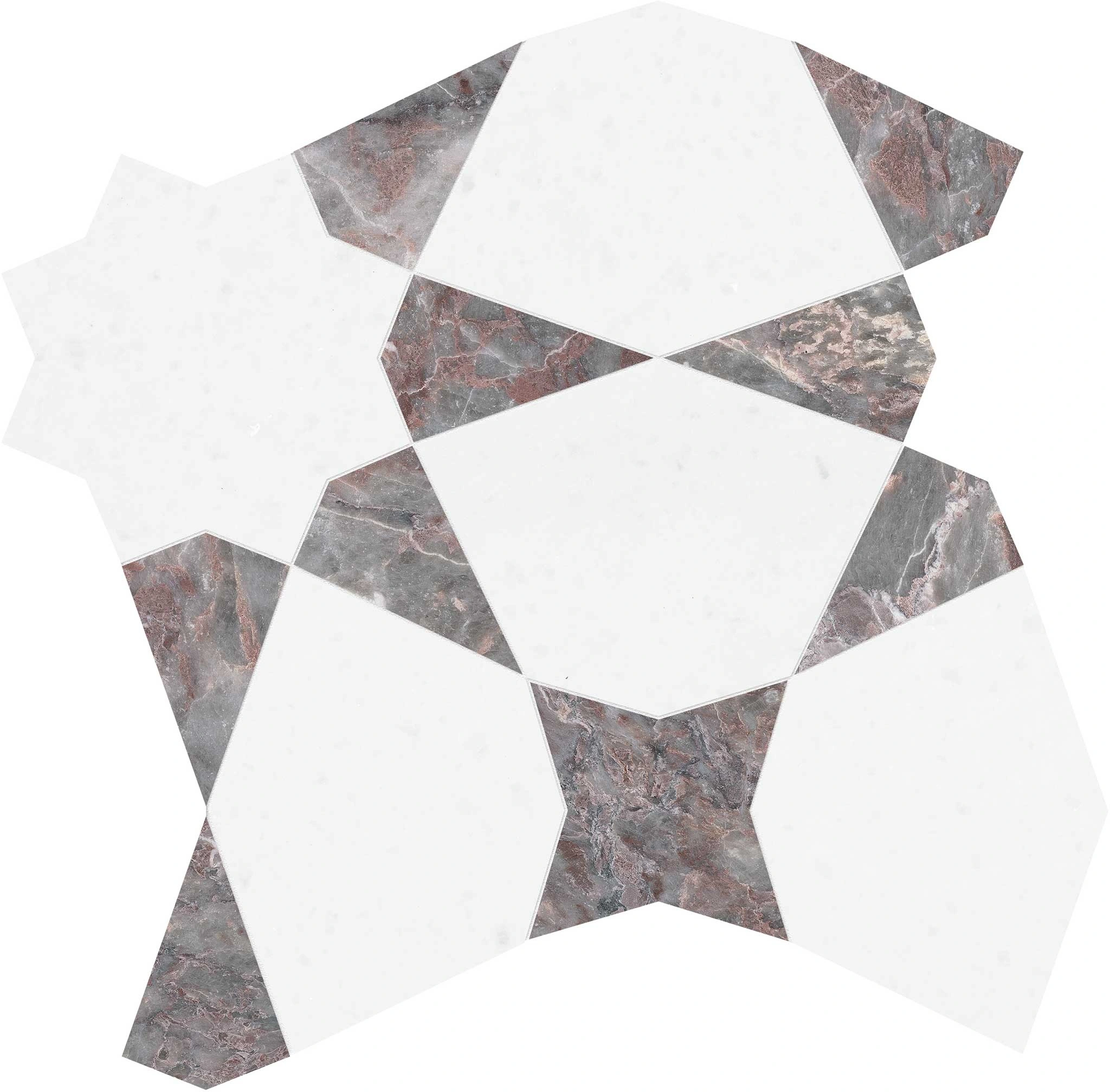 Utopio Stellar Burgundy Mosaic