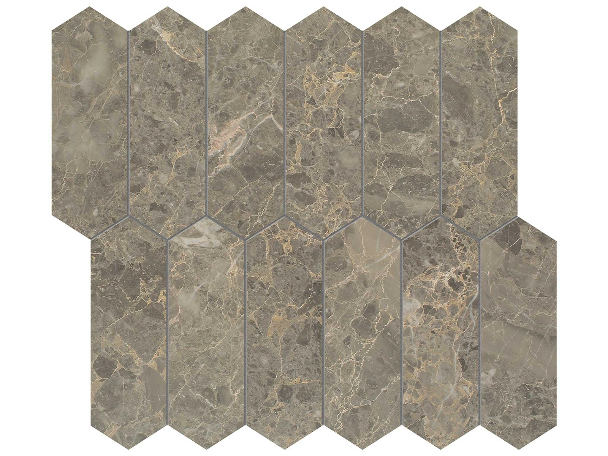 Velutto Ash 2×6 Picket Mosaic