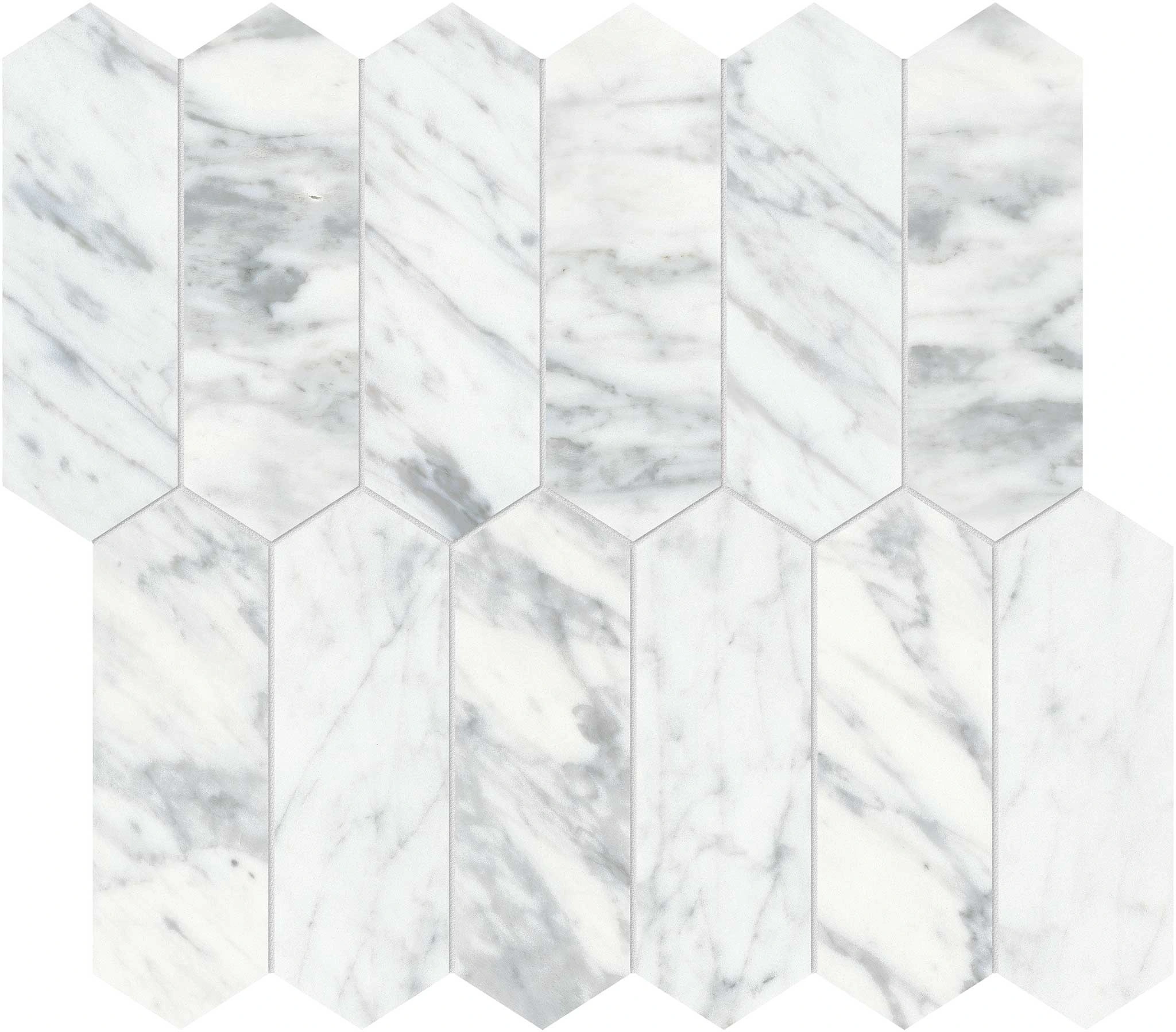 Virtue Bianco 2×6 Picket Mosaic