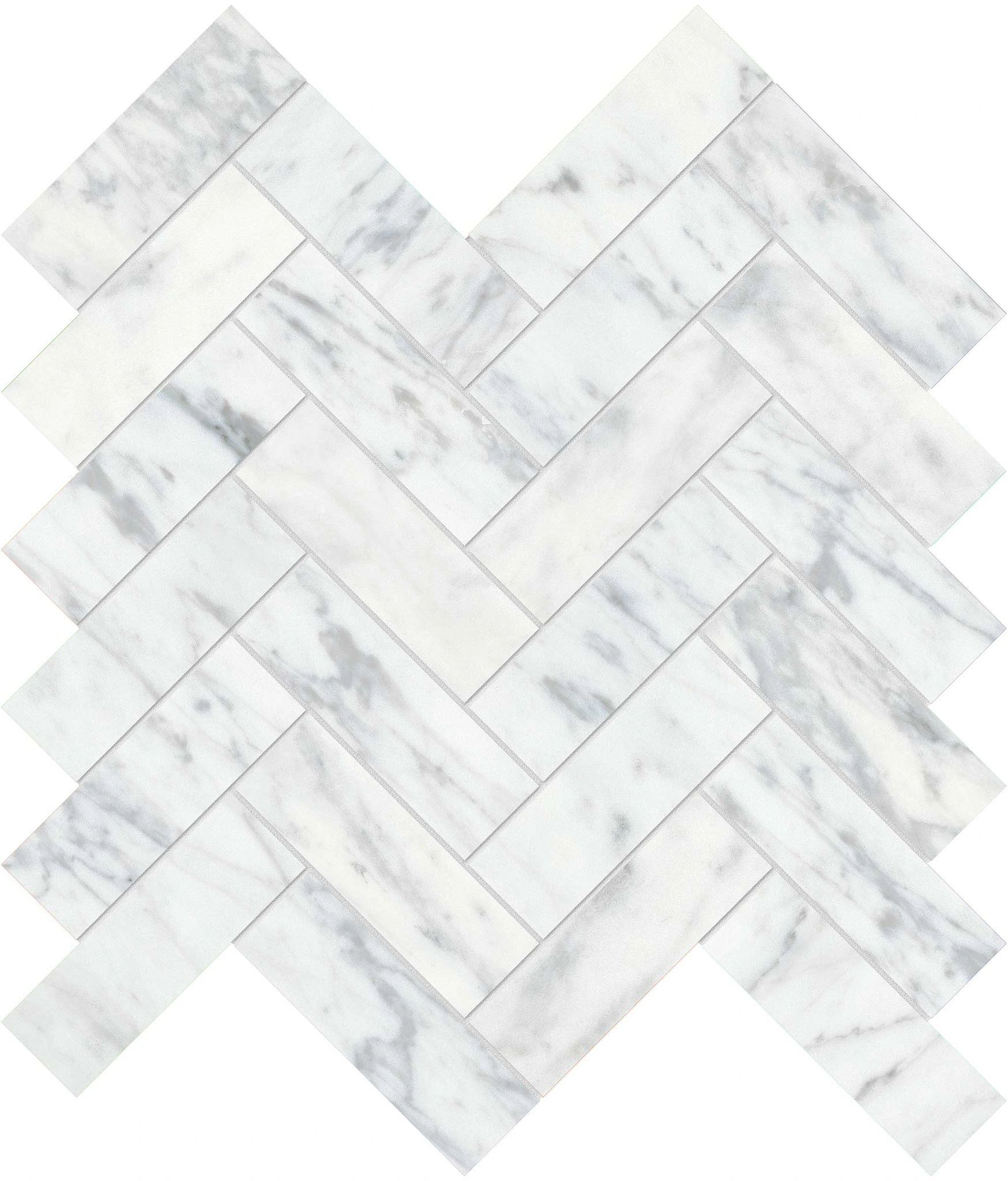 Virtue Bianco 1.25×4 Herringbone Mosaic