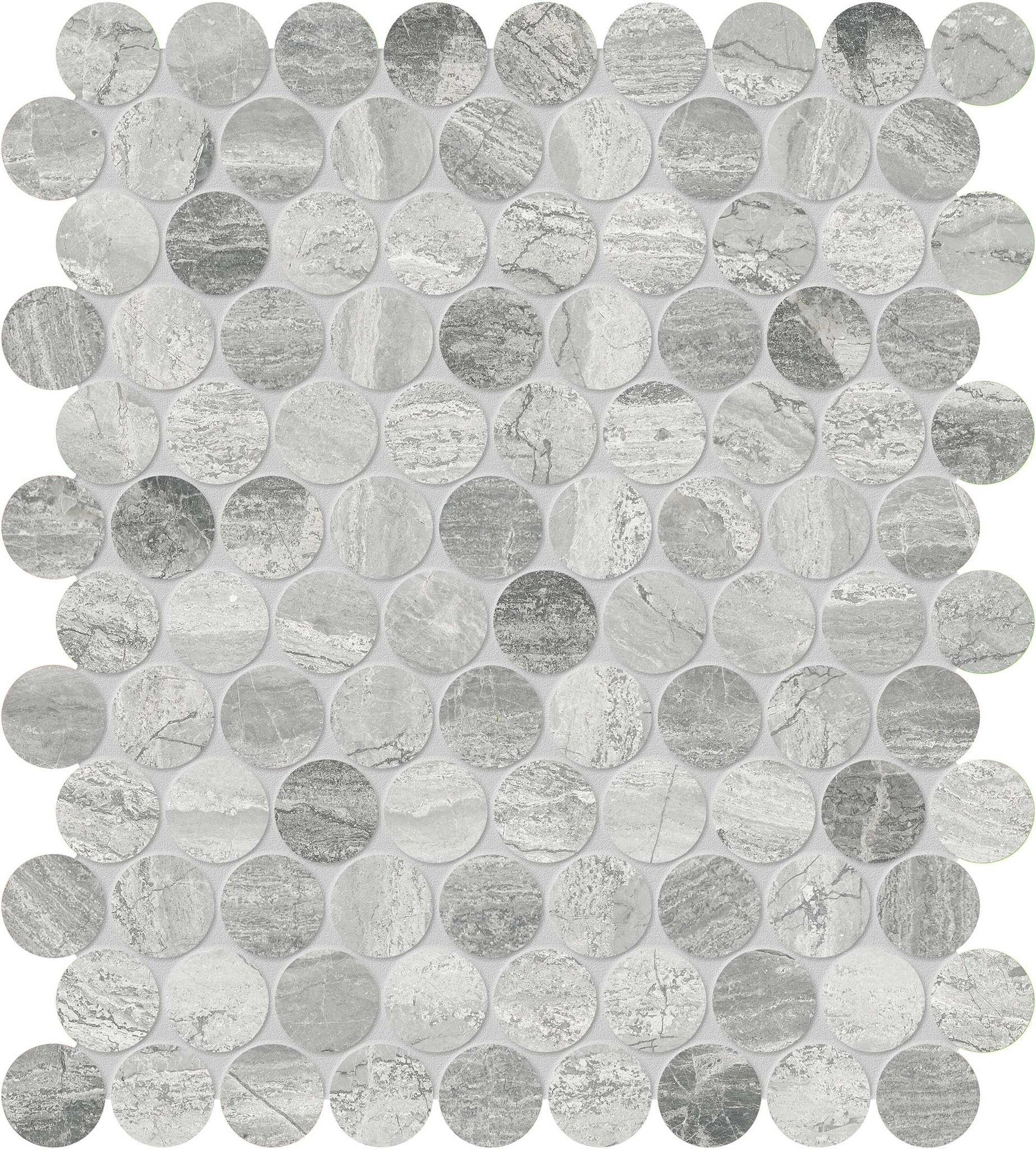 Volcana Notte 1.25 Penny Round Mosaic
