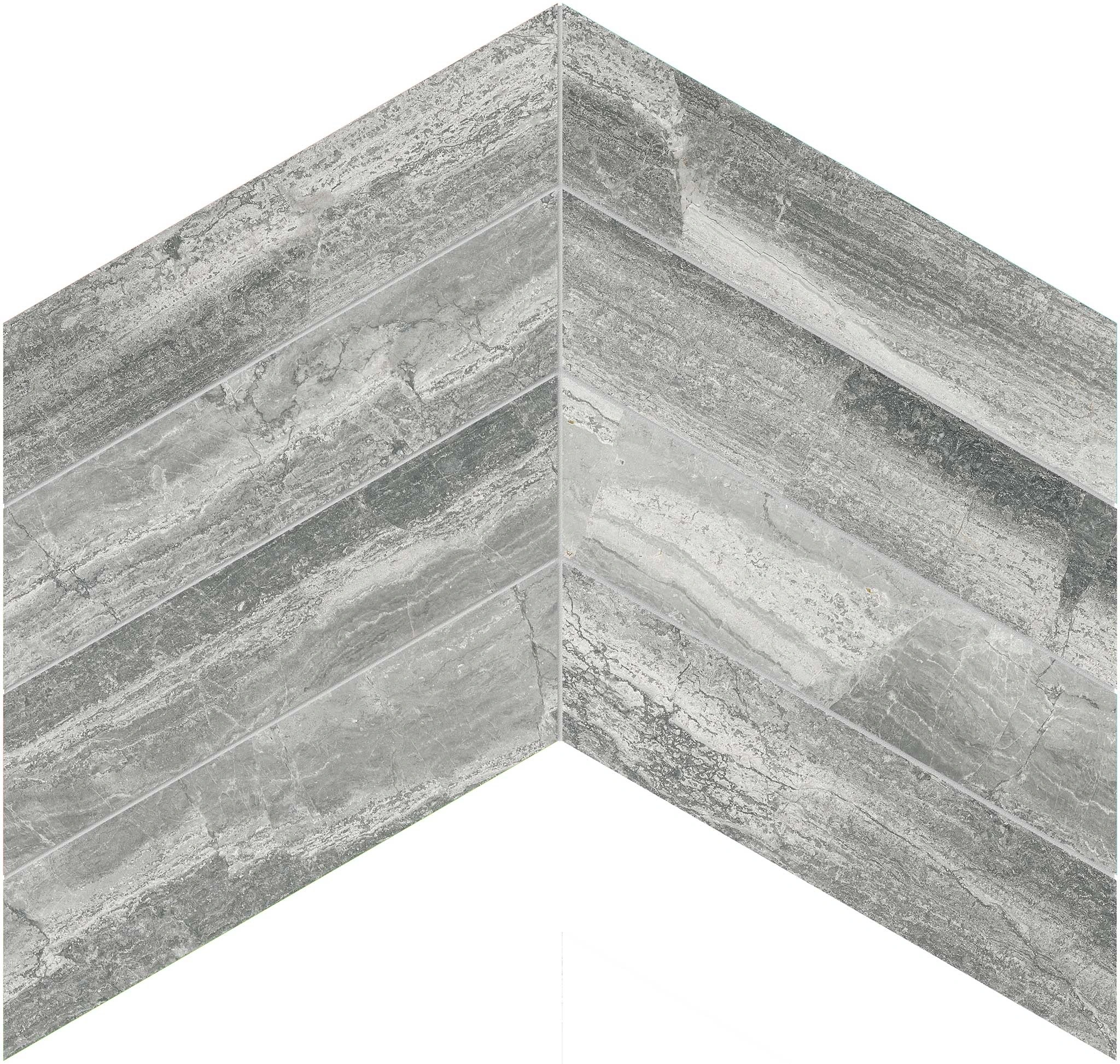 Volcana Notte 2×8.5 Chevron Mosaic