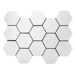 Alpine Marble Bianco Hexagon Matte Mosaic Rectified