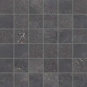 Area 51 2" x 2" Square Matte Porcelain Mosaic in Black