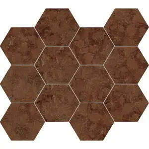 Basilica Rosso Verona Hexagon Matte Mosaic