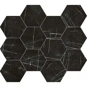 Basilica Nero Marquinia Hexagon Matte Mosaic