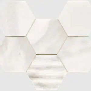 Calacatta Royale Multi Finish 4″ Hex Mesh