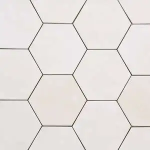 Celine 4" Hexagon Matte Porcelain Floor & Wall Tile in White