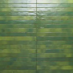 Chroma 2" x 18" Glossy Porcelain Field Tile in Green