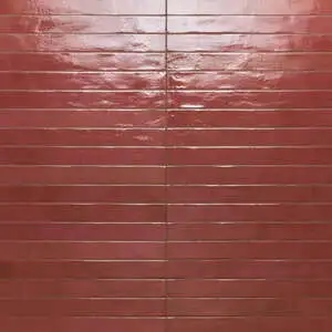 Chroma 2" x 18" Glossy Porcelain Field Tile in Red
