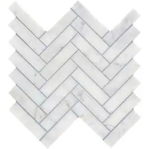 CS-Calacatta Gris Honed Herringbone Mesh