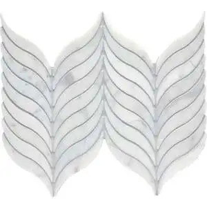 CS-Calacatta Gris Honed Feather Mesh