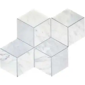 CS-Calacatta Gris Honed Rhomboid Mesh
