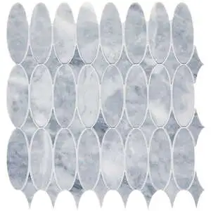 CS-Sky Blue Honed Oval Mesh