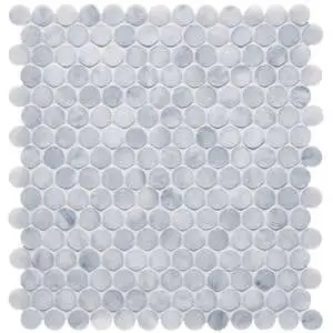 CS-Sky Blue Honed Penny Round Mesh