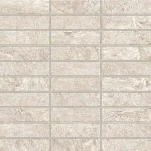 1" x 4" Matte Porcelain Straight Set Mosaic in Alabaster