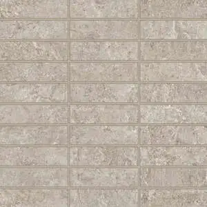 1" x 4" Matte Porcelain Straight Set Mosaic in Pewter