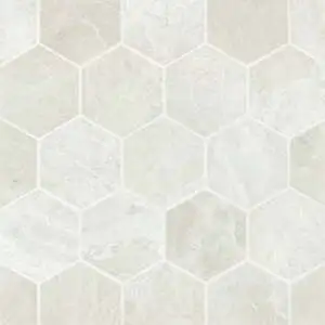 Iceberg White 3" Marble Hexagon Mosaic
