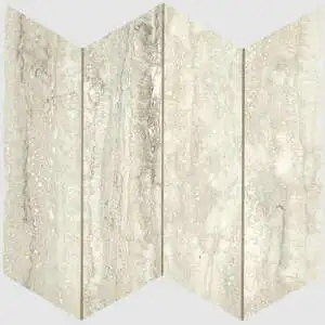 Invictus Beige Vein Cut Matte Large Chevron Mesh