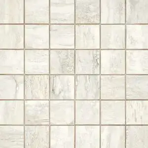 Invictus Ivory Vein Cut Matte 2 x 2 Mosaic Mesh