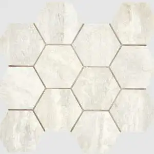 Invictus Ivory Vein Cut Matte 4 Inch Hex Mesh