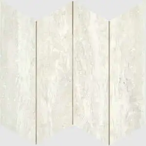 Invictus Ivory Vein Cut Matte Large Chevron Mesh