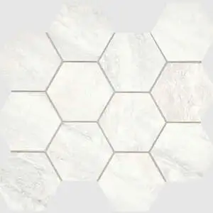 Invictus White Vein Cut Matte 4 Inch Hex Mesh