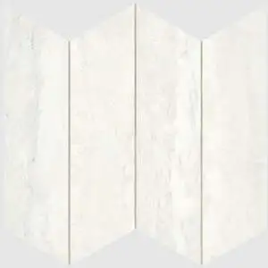 Invictus White Vein Cut Matte Large Chevron Mesh