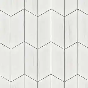 Dolomite White Honed Large Chevron Mesh