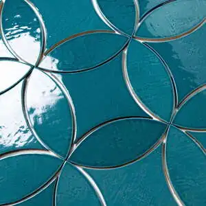 Legacy 6.5" x 6.5" Glossy Kite Porcelain Tile in Aquamarine