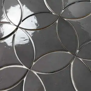 Legacy 6.5" x 6.5" Glossy Kite Porcelain Tile in Charcoal