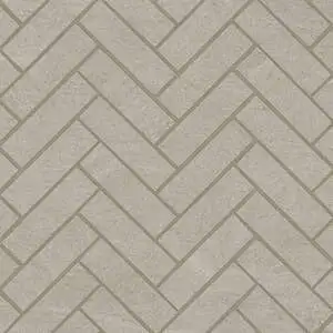 Herringbone Mosaic in Basalt Sand