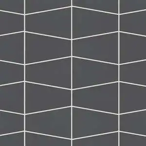 Marin Trapezoid Matte Porcelain Mosaic in Black Sea