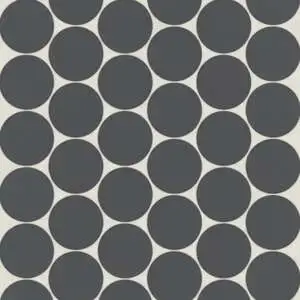 Marin 2" Penny Round Matte Porcelain Mosaic in Black Sea