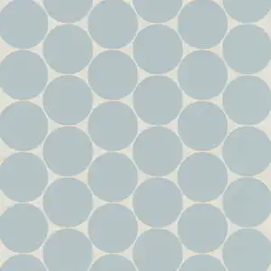 Marin 2" Penny Round Matte Porcelain Mosaic in Misty Blue