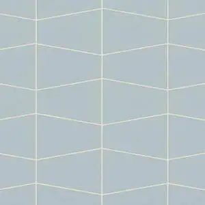 Marin Trapezoid Matte Porcelain Mosaic in Misty Blue