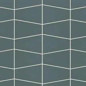 Marin Trapezoid Matte Porcelain Mosaic in Ocean Teal