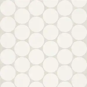 Marin 2" Penny Round Matte Porcelain Mosaic in Pearl White