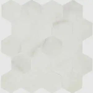 Marvel Calacatta Apuano Matte Small Hex 2-5/8 Mesh