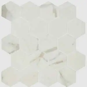 Marvel Calacatta Prestigio Matte Small Hex 2-5/8 Mesh