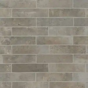 Matte Brick-Look Porcelain Field Tile in Silverbow