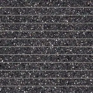 Mystere 1" x 12" Structured Porcelain Mosaic Tile in Black