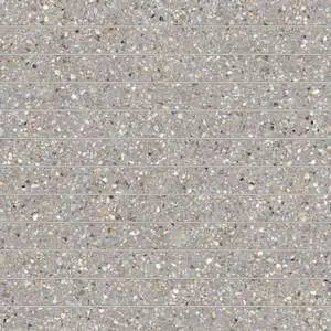 Mystere 1" x 12" Structured Porcelain Mosaic Tile in Light Grey