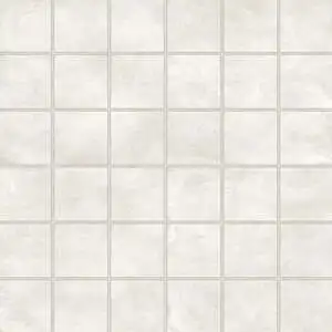 +One 2" x 2" Matte Porcelain Square Mosaic in Chalk