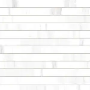 Prati 1" x 12" Honed Porcelain Mosaic in Dolomite