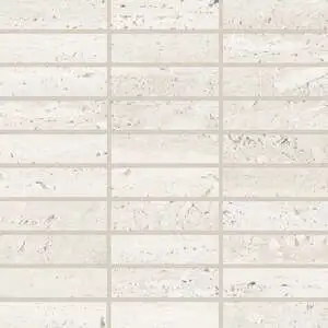 Sensi Roma 1" x 4" Satin Porcelain Rectangle Mosaic in White